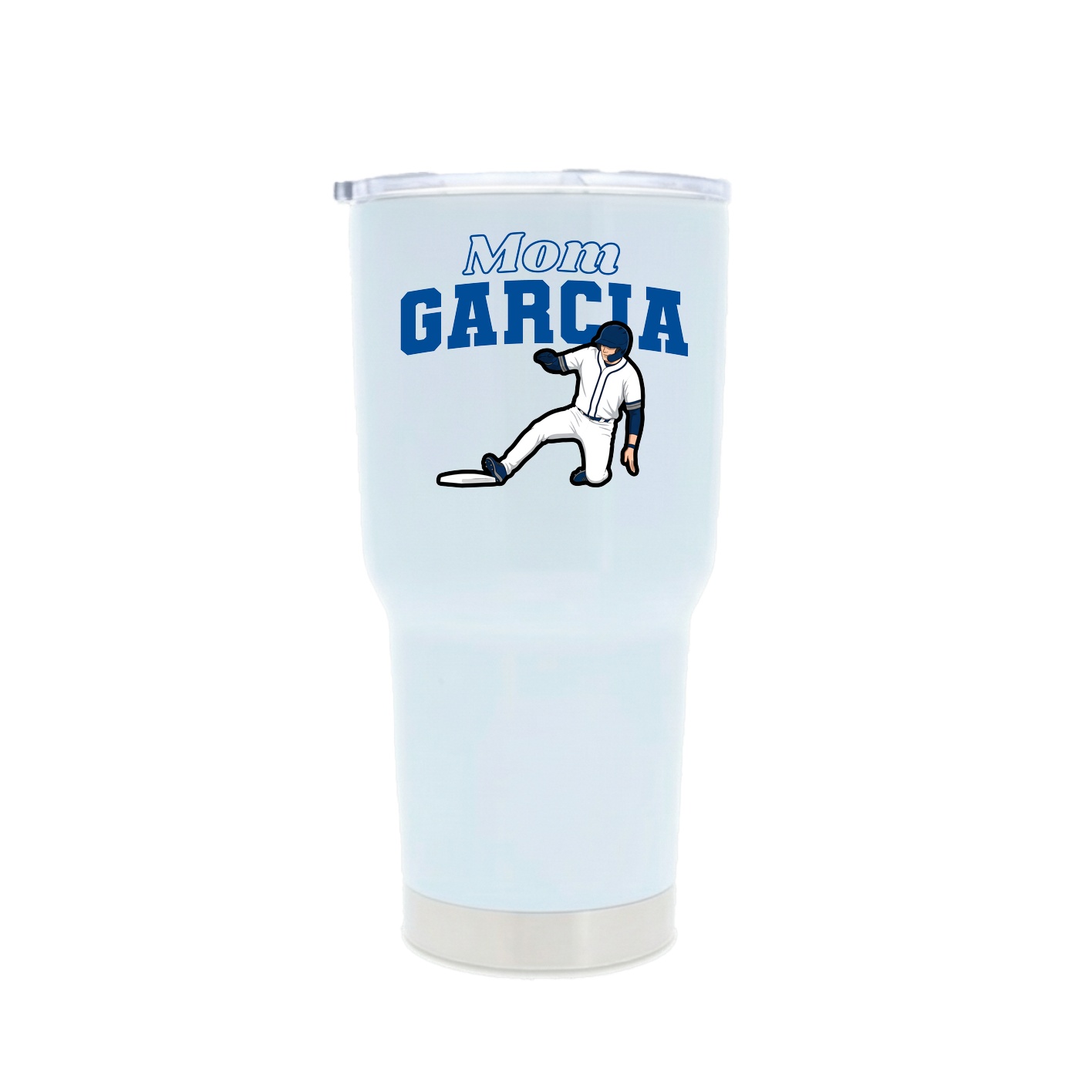 30oz Stainless Steel Tumbler — Mothers Day Block in White