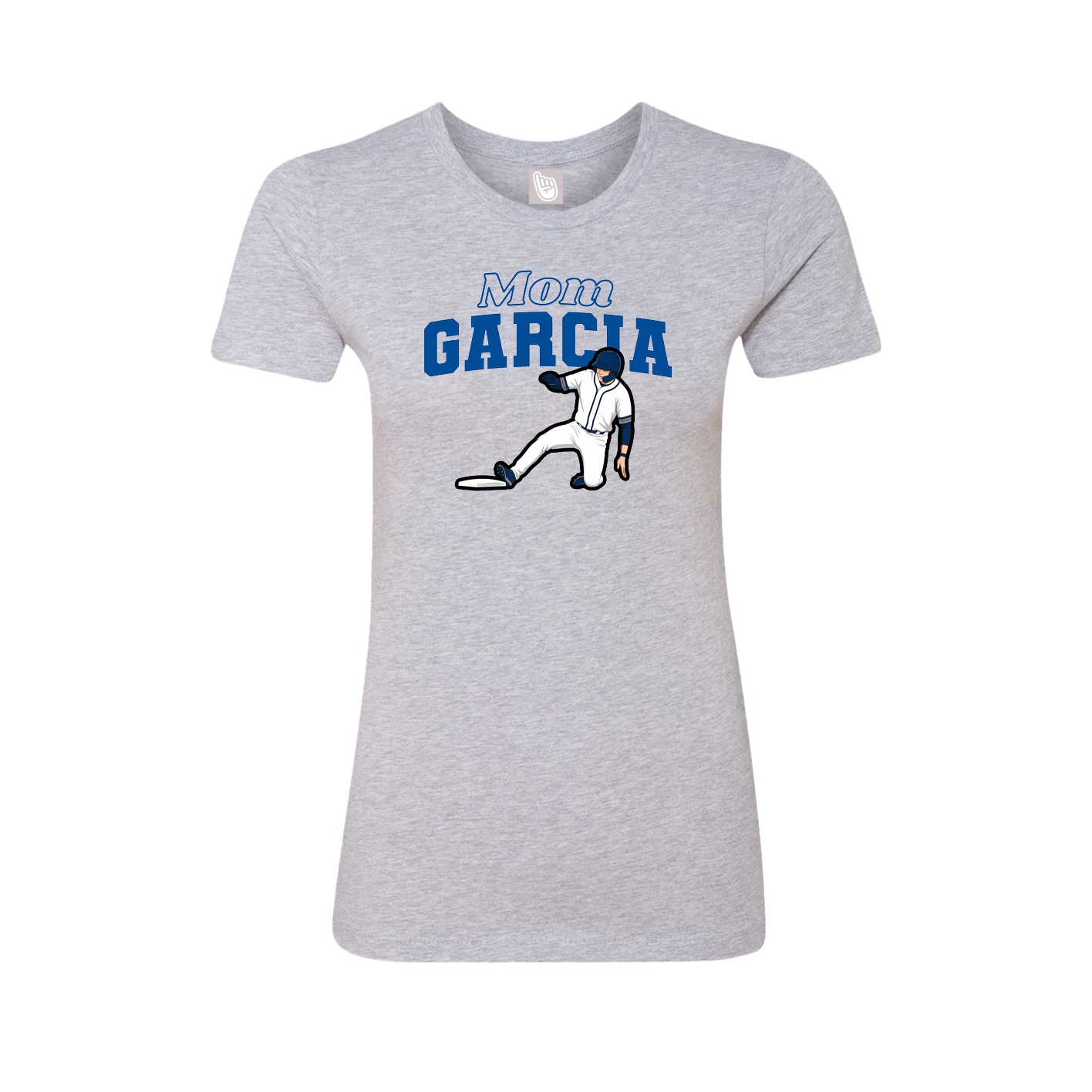 Womens Tee — Mothers Day Block in Grey