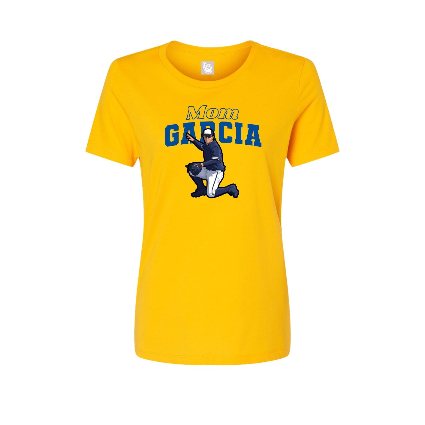 Womens Tee — Mothers Day Block in Gold