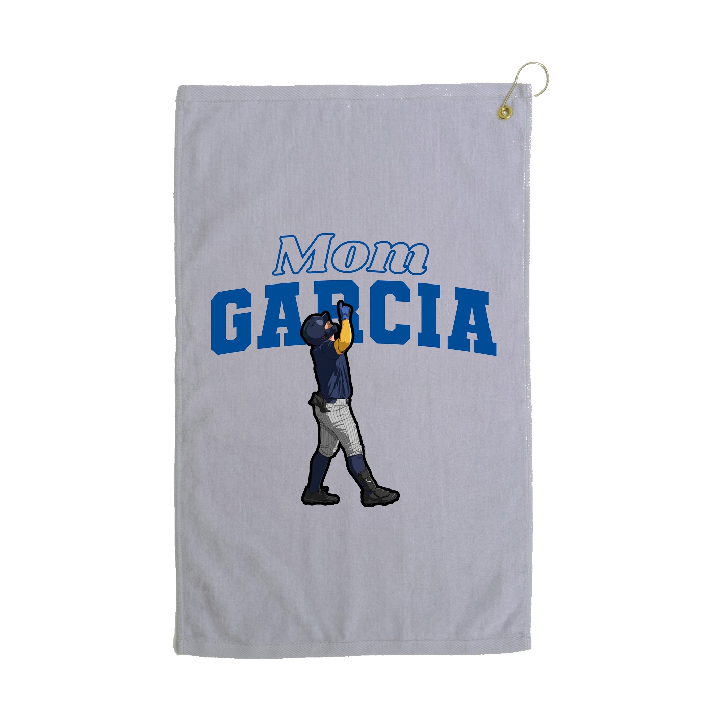 Golf Towel — Mothers Day Block in Grey