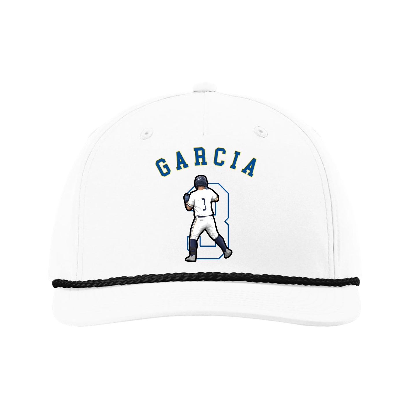 Five-Panel Classic Rope Cap — Shirsey Arch in White