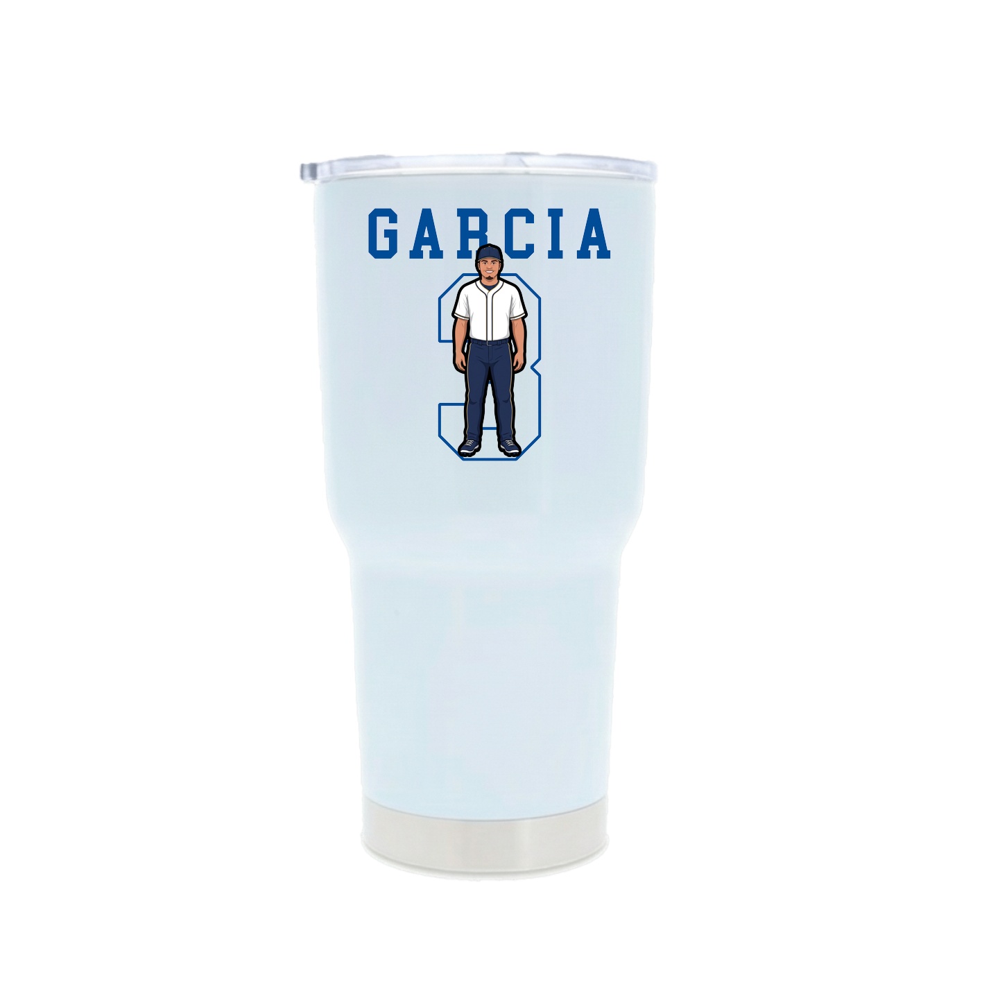 30oz Stainless Steel Tumbler — Shirsey in White