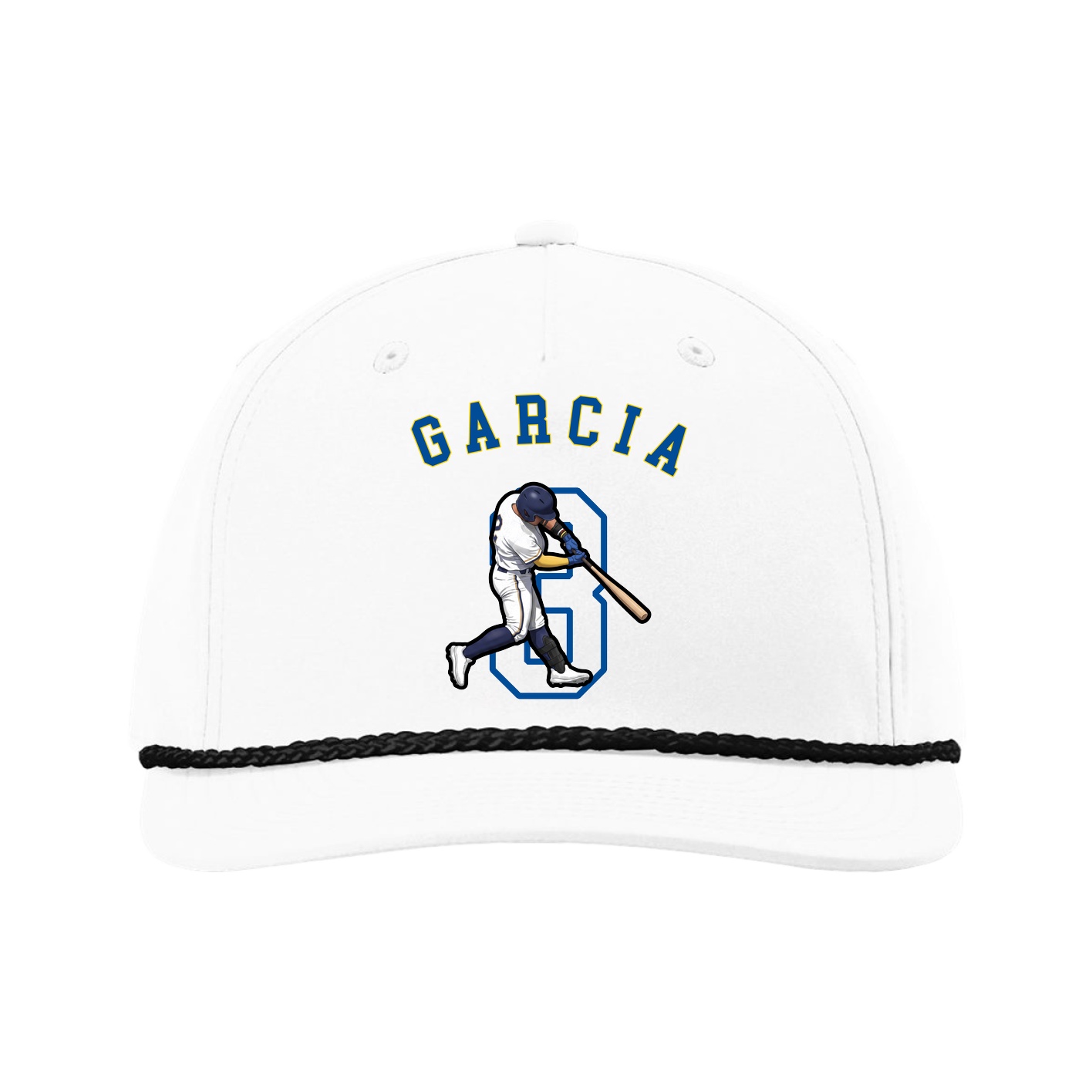 Five-Panel Classic Rope Cap — Shirsey Arch in White