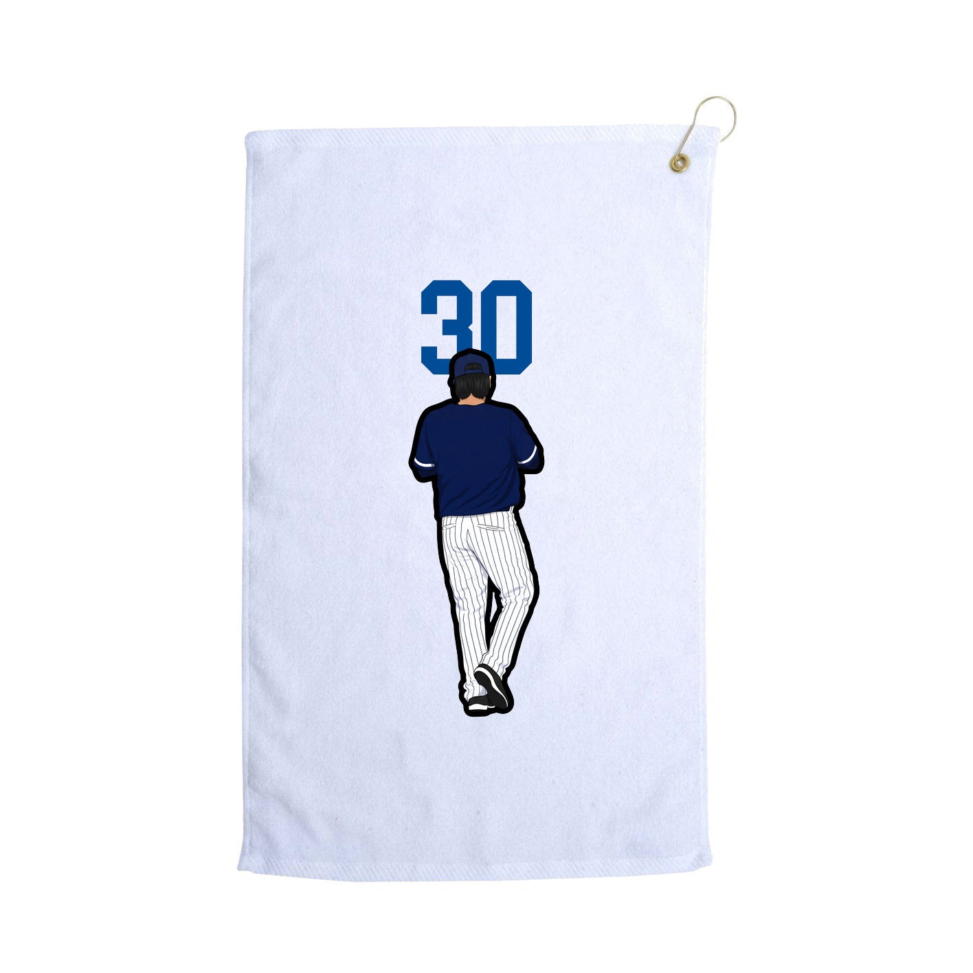 Golf Towel — Number Top in White