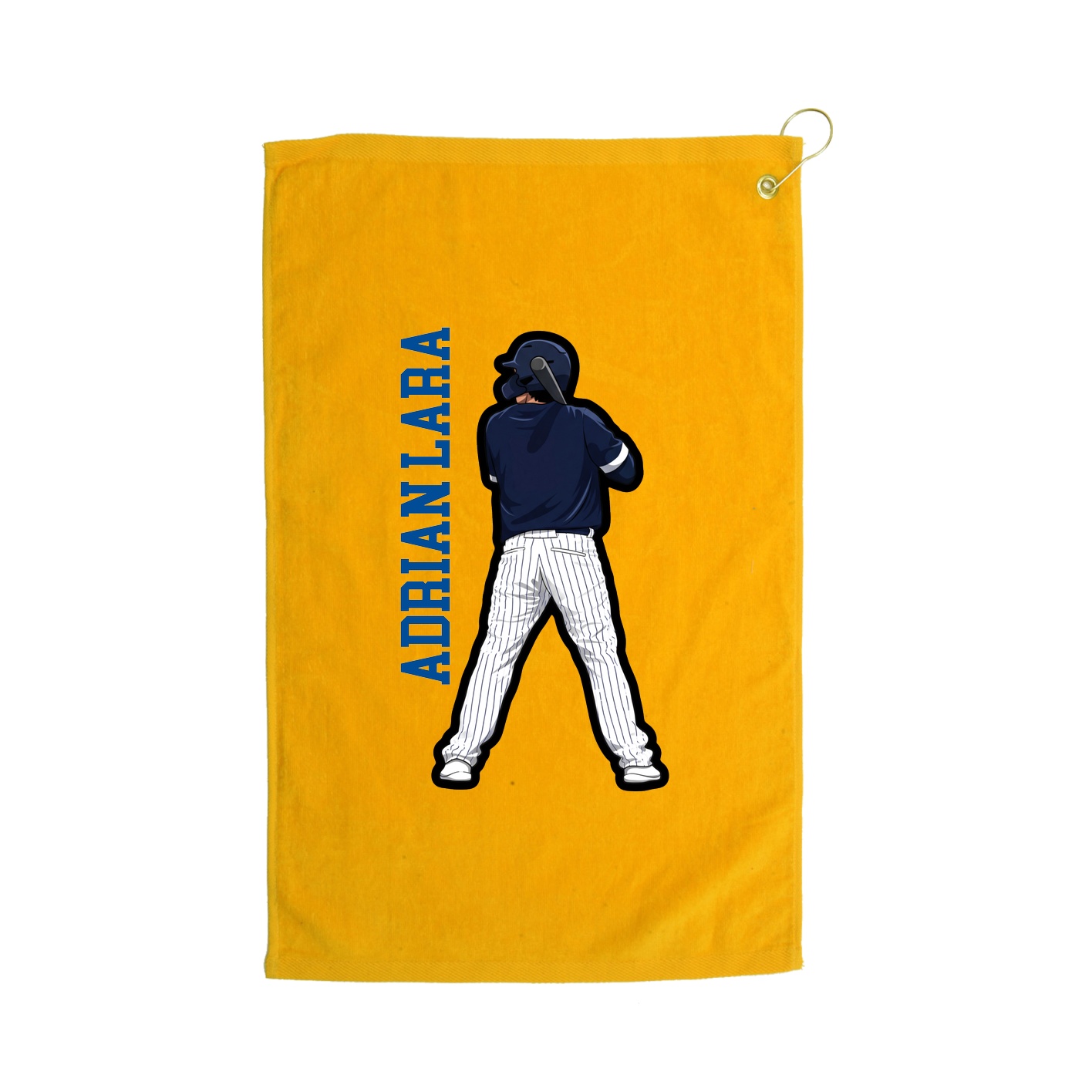 Golf Towel — Name Vertical in Gold