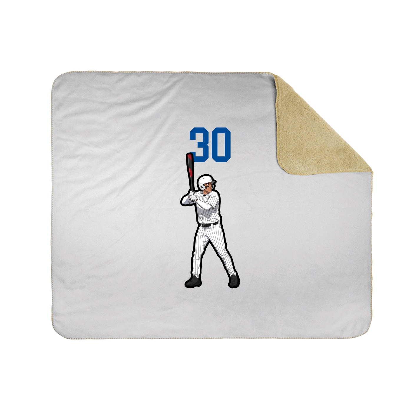 Throw Blanket — Number Top in White