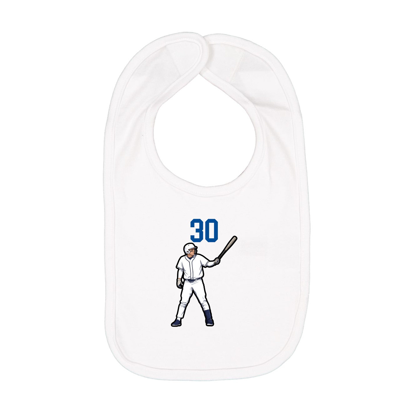 Infant Bib — Number Top in White