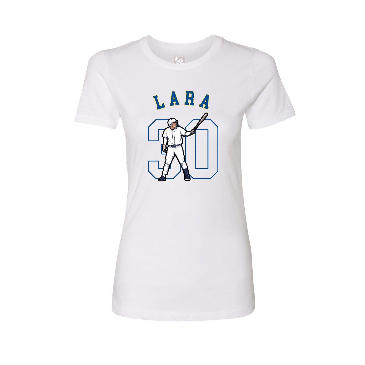 Fitted Women's Tee — Shirsey Arch in White
