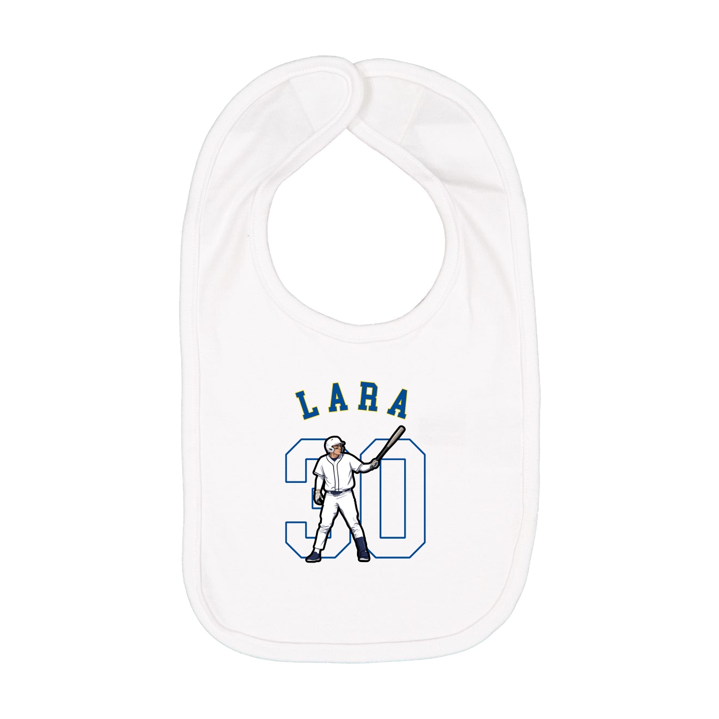 Infant Bib — Shirsey Arch in White