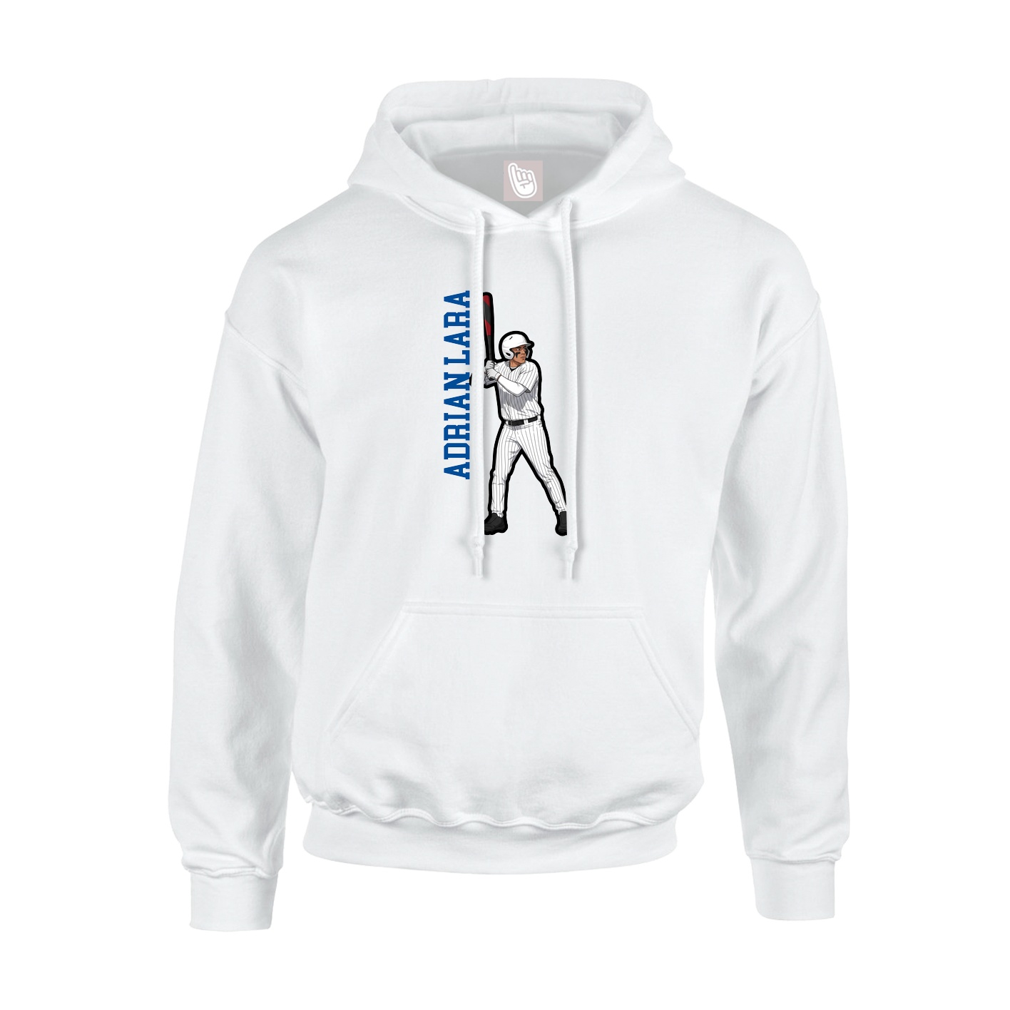 Youth Hoodie — Name Vertical in White