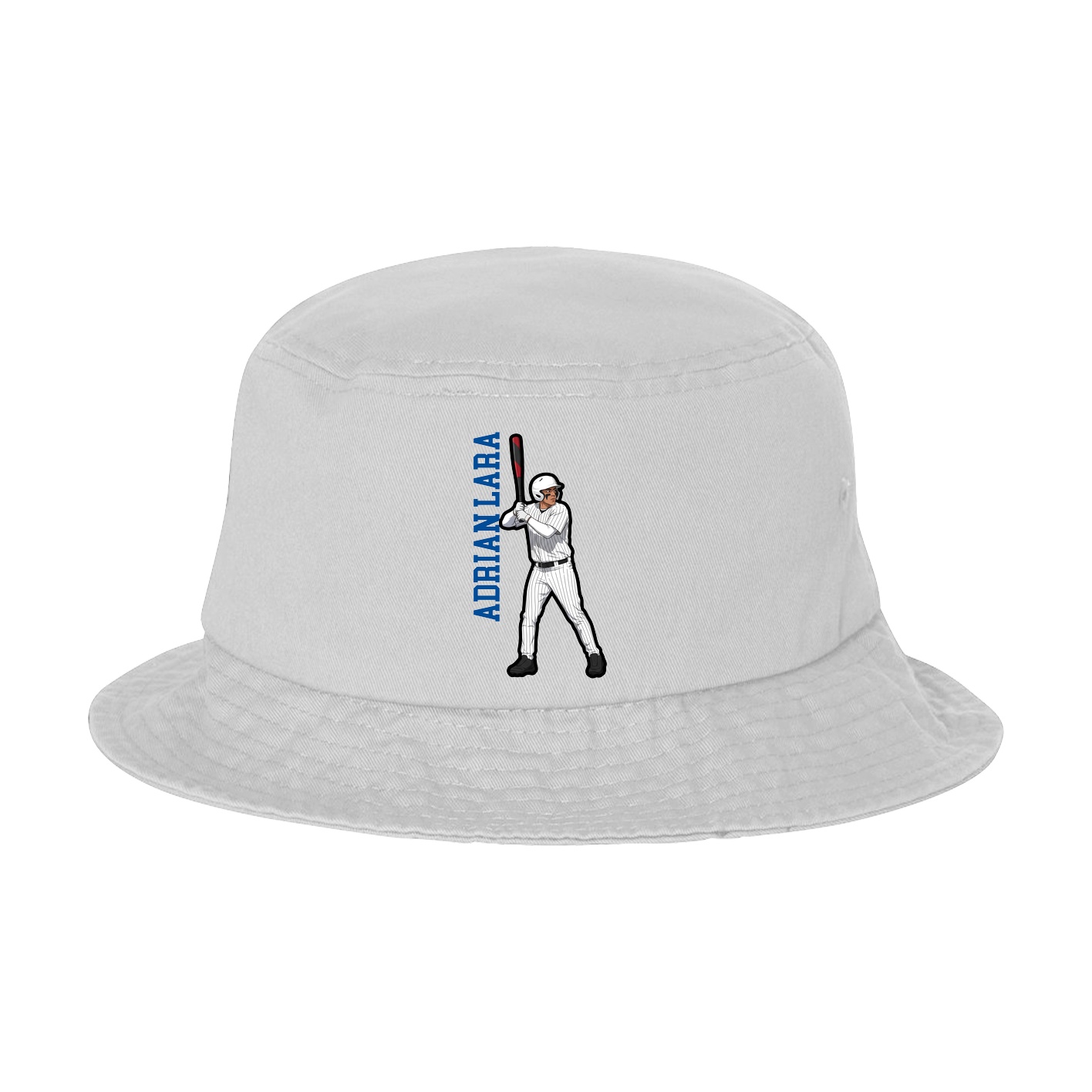 Bucket Cap — Name Vertical in White