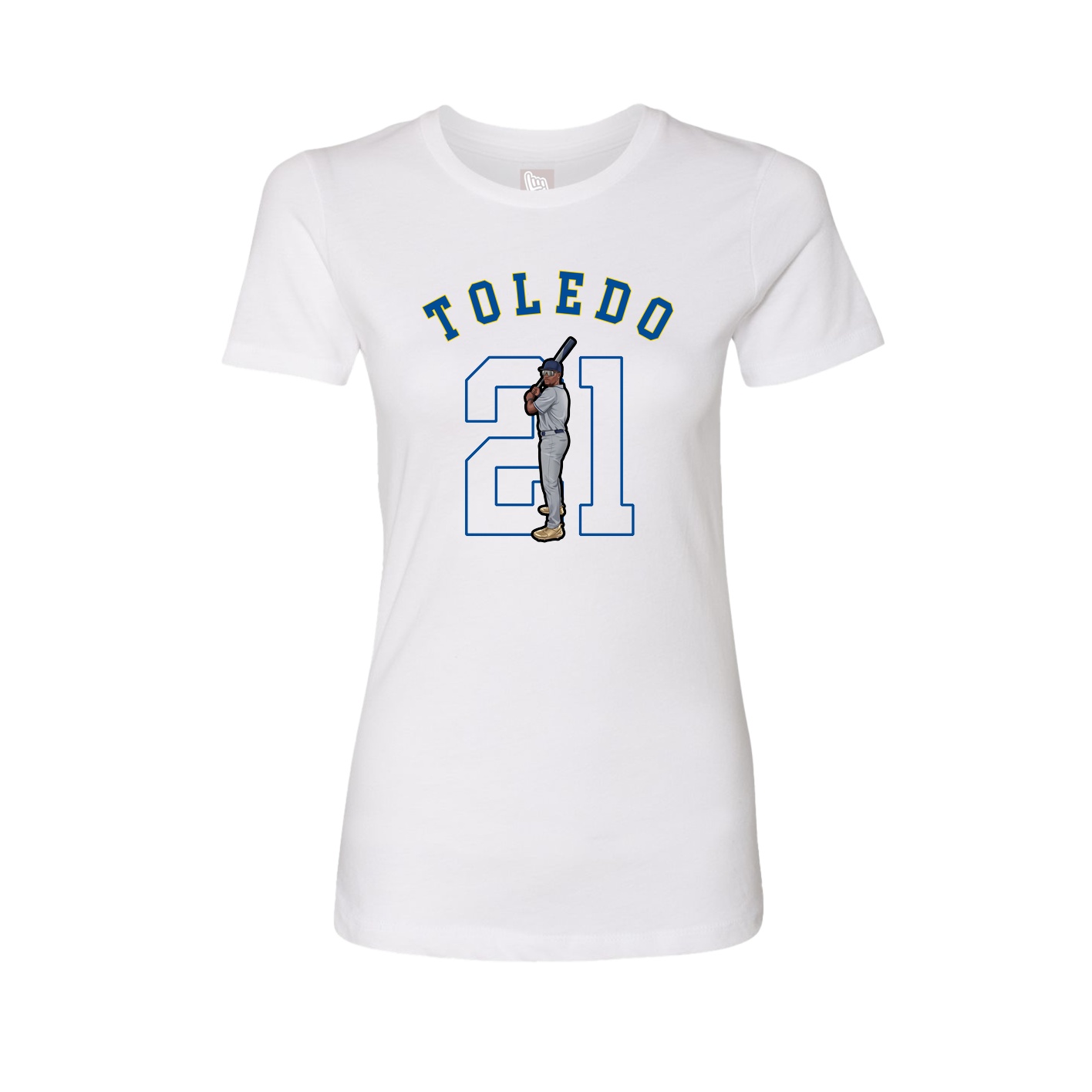 Fitted Women's Tee — Shirsey Arch in White