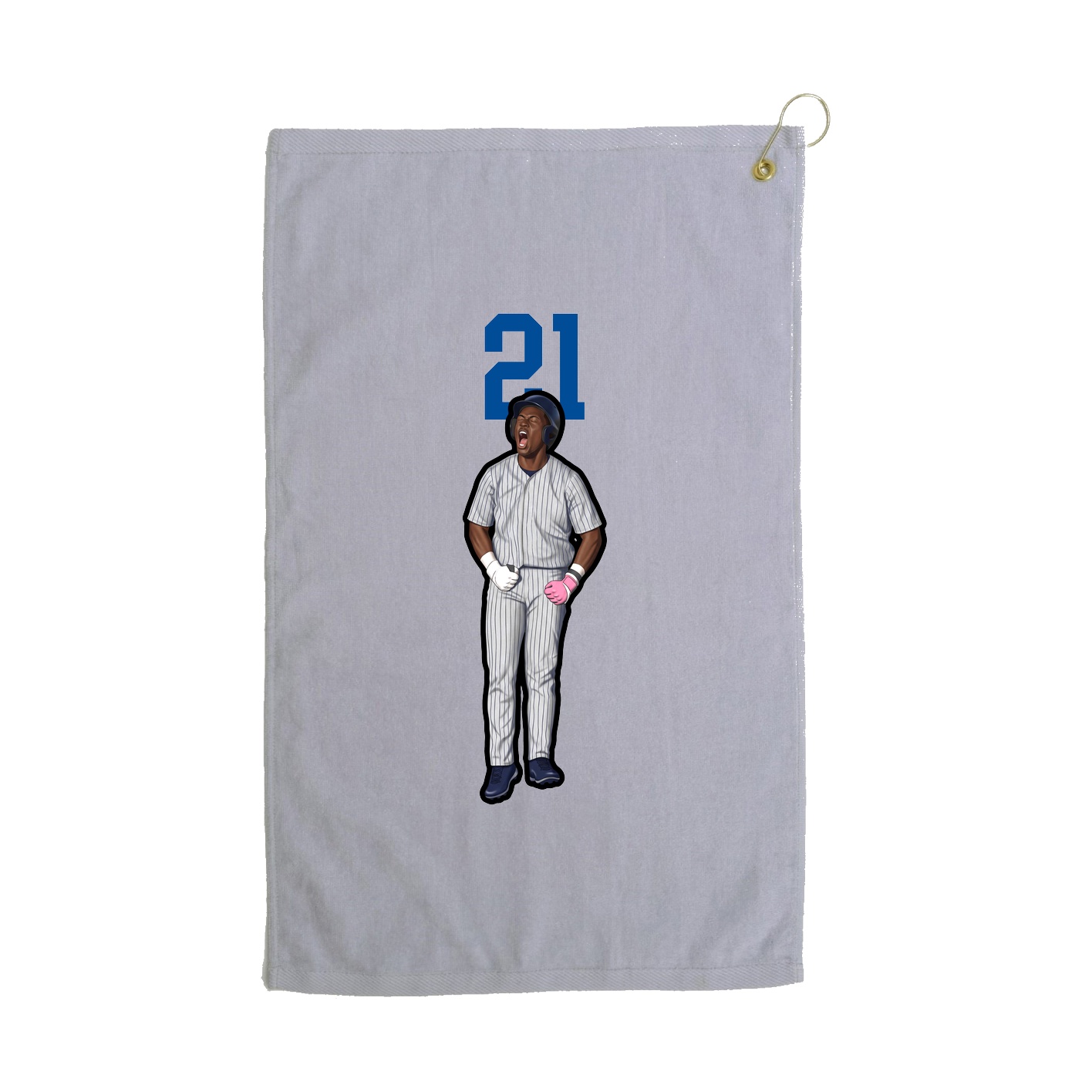 Golf Towel — Number Top in Grey