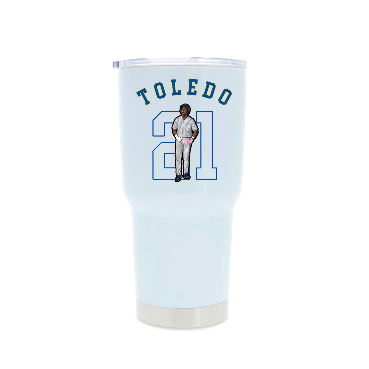 30oz Stainless Steel Tumbler — Shirsey Arch in White