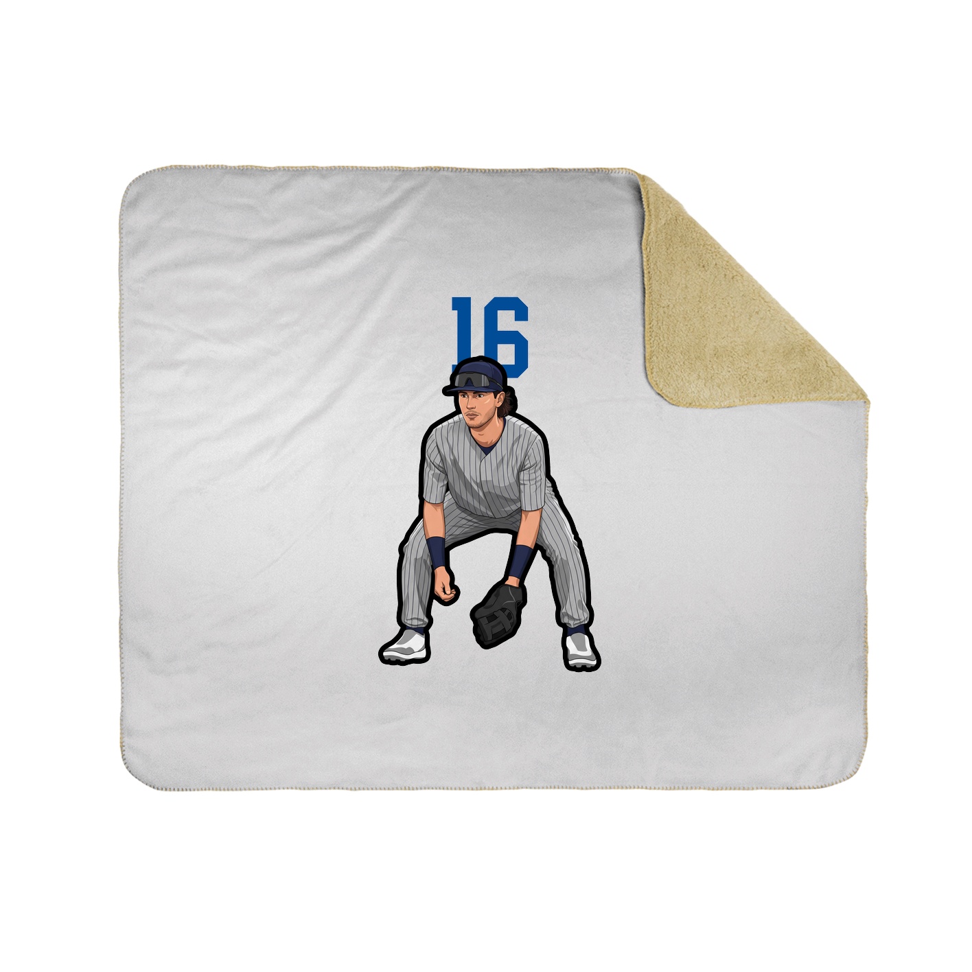 Throw Blanket — Number Top in White