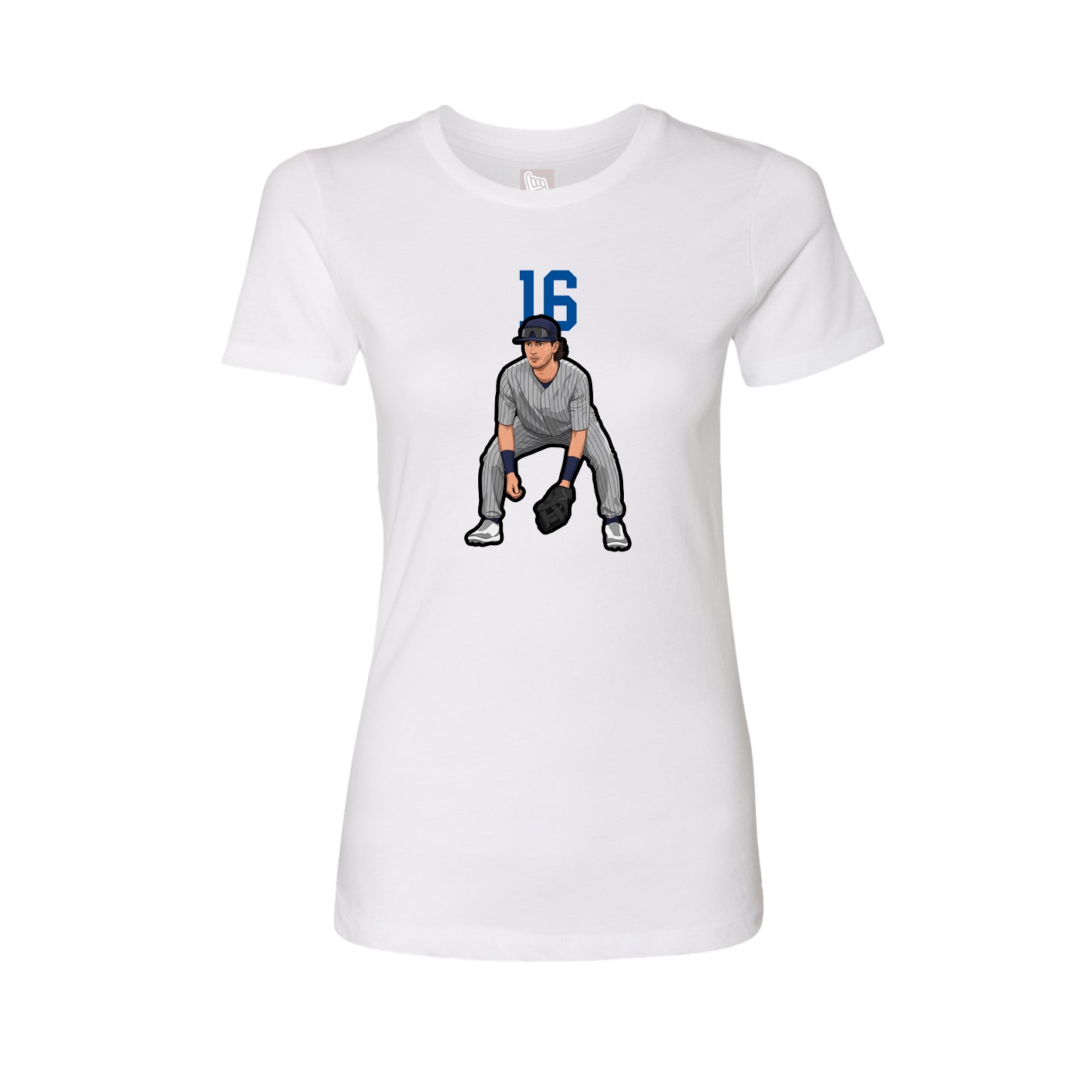 Fitted Women's Tee — Number Top in White
