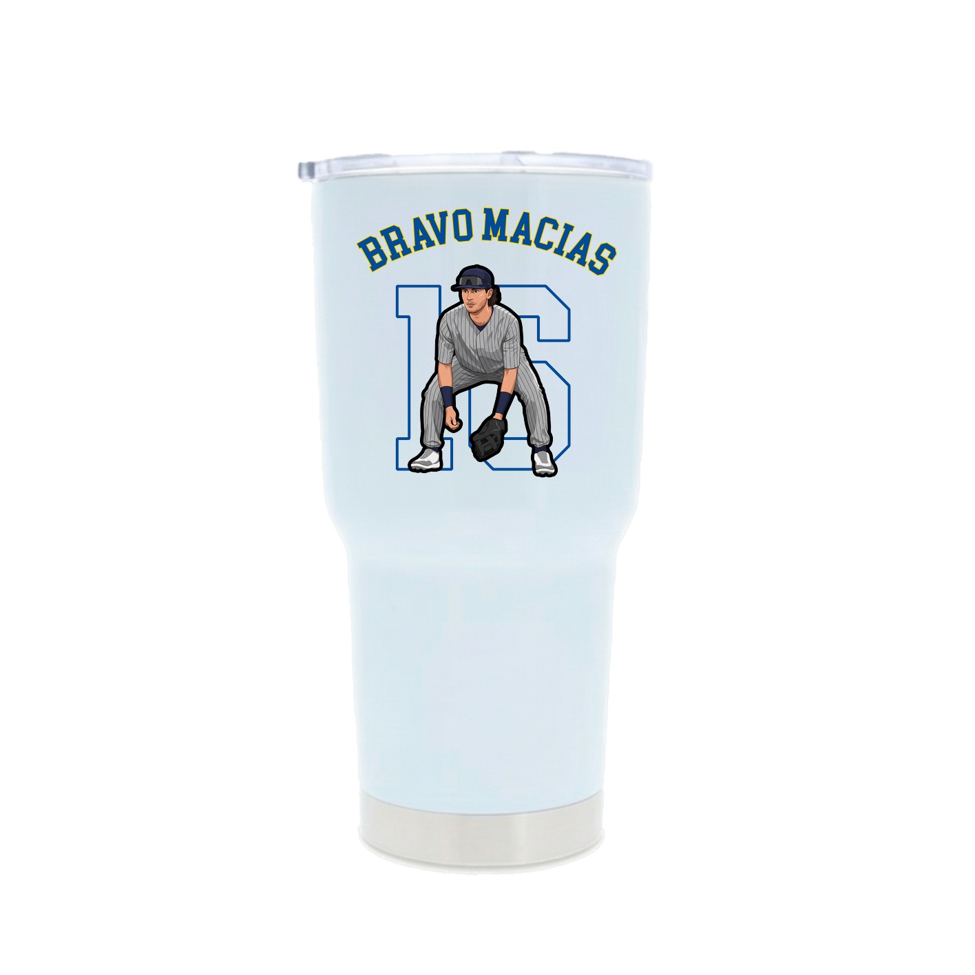 30oz Stainless Steel Tumbler — Shirsey Arch in White