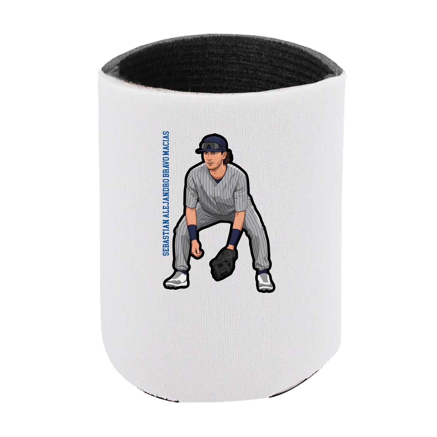 Can Holder — Name Vertical in White