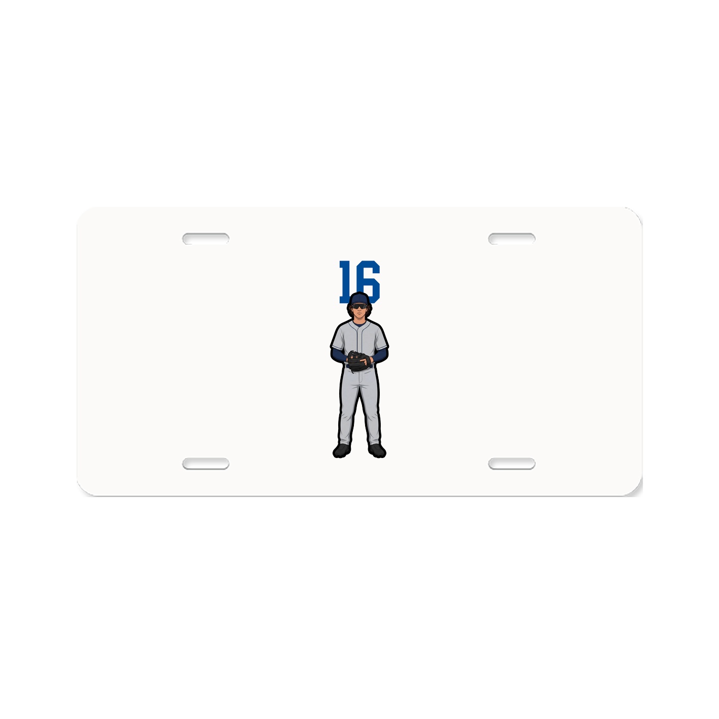 License Plate — Number Top in Classic