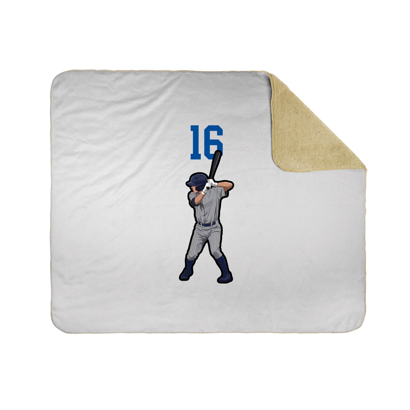Throw Blanket — Number Top in White
