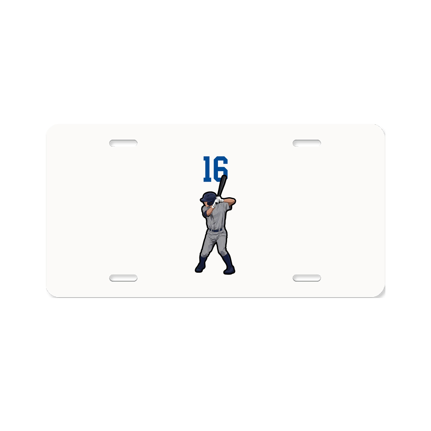 License Plate — Number Top in Classic