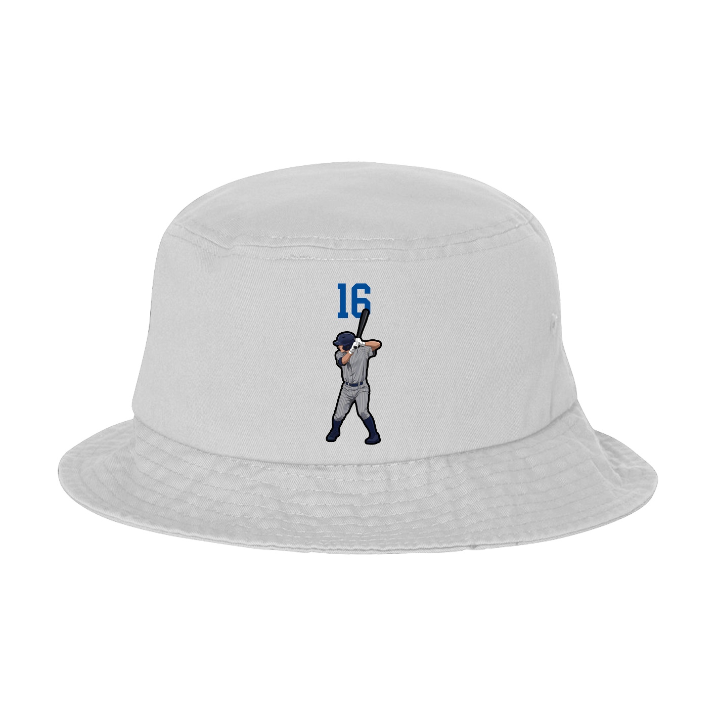 Bucket Cap — Number Top in White