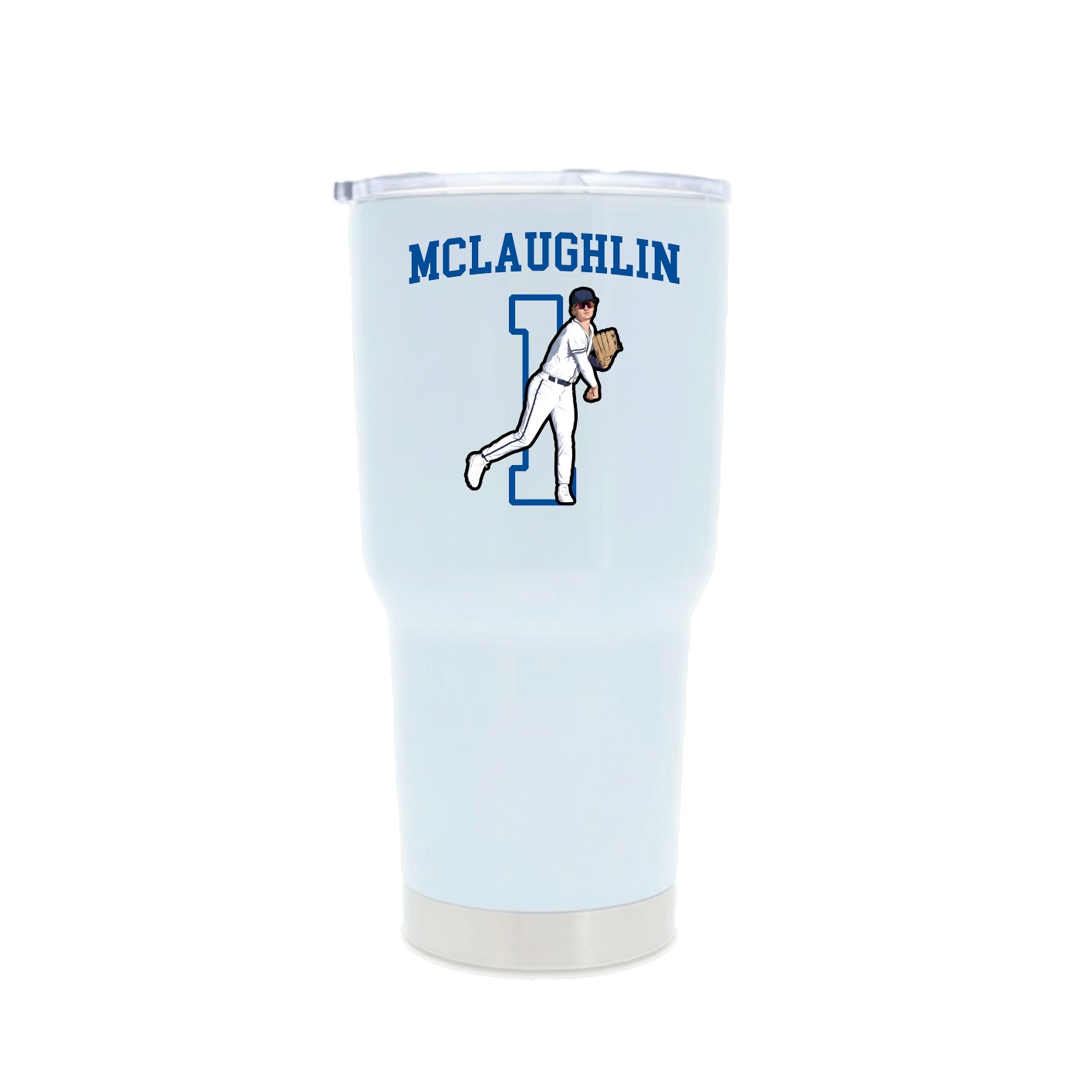 30oz Stainless Steel Tumbler — Shirsey in White