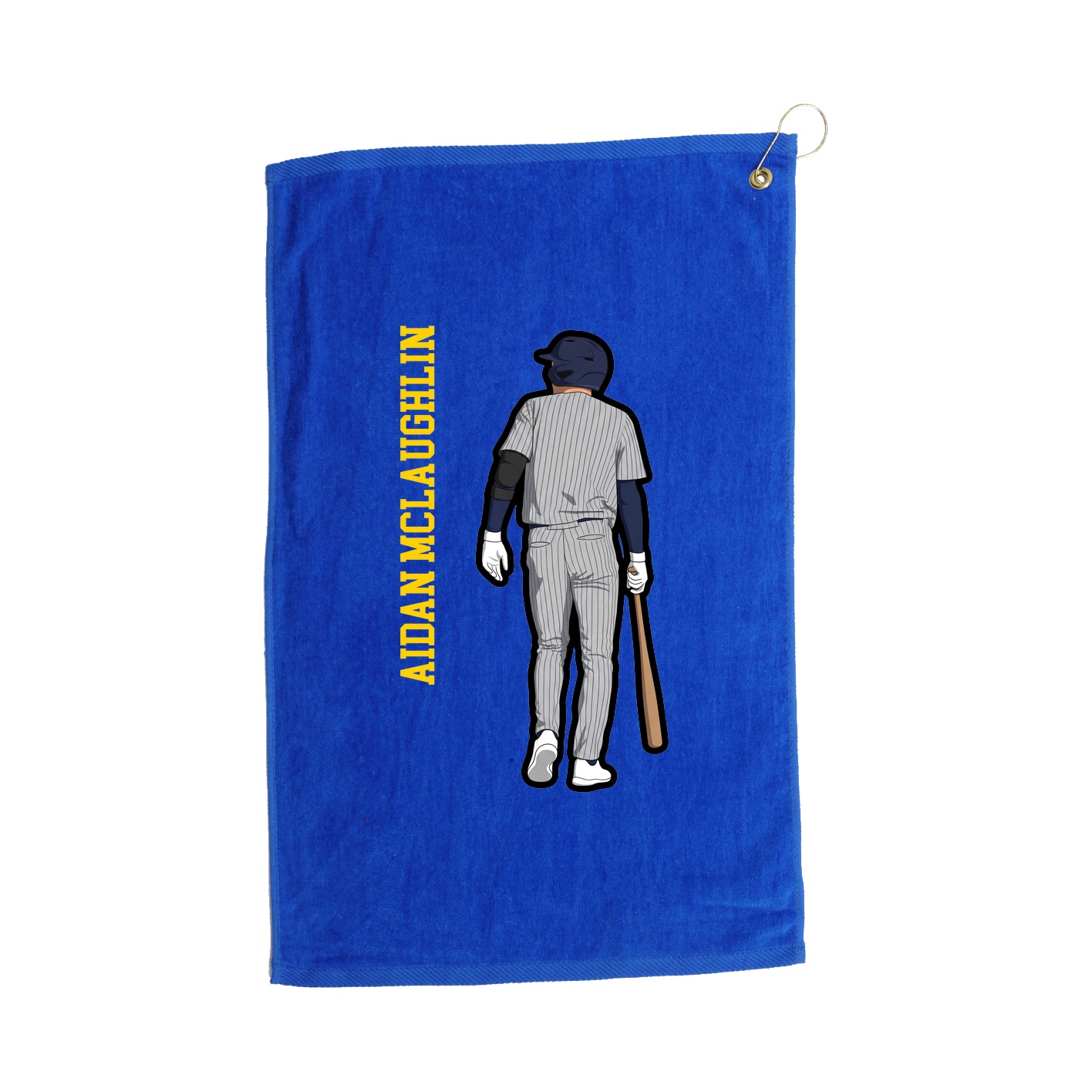 Golf Towel — Name Vertical in Royal