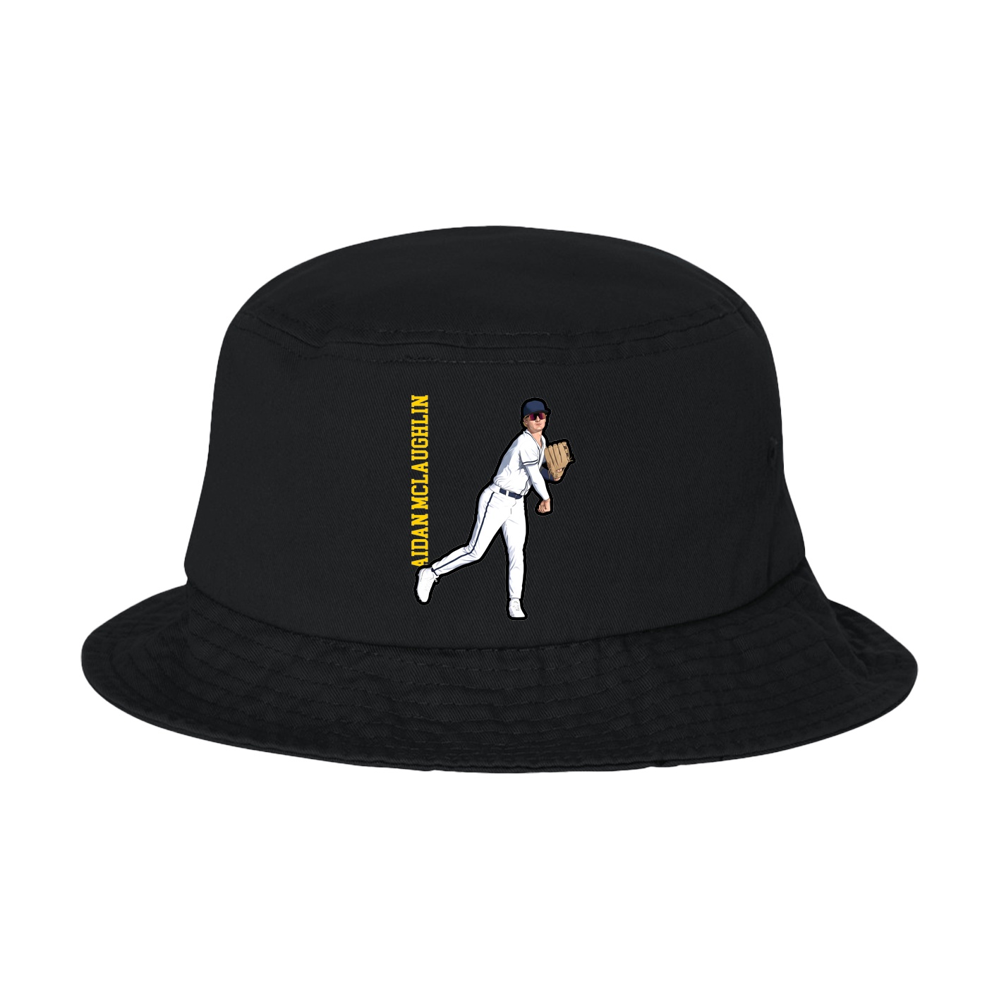 Bucket Cap — Name Vertical in Black