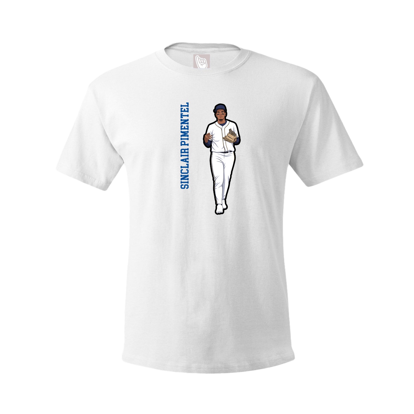 Youth Tee — Name Vertical in White