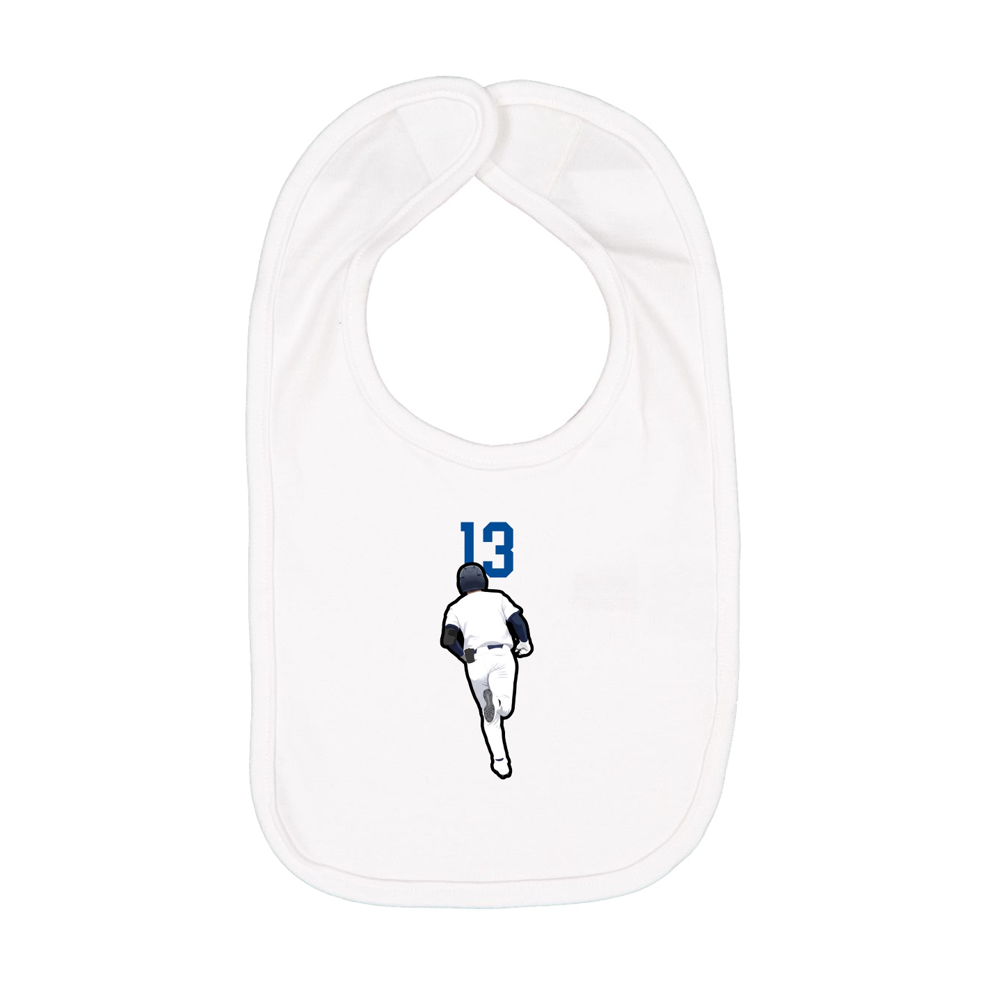 Infant Bib — Number Top in White
