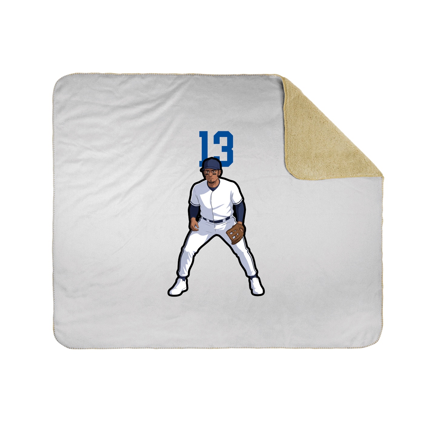 Throw Blanket — Number Top in White