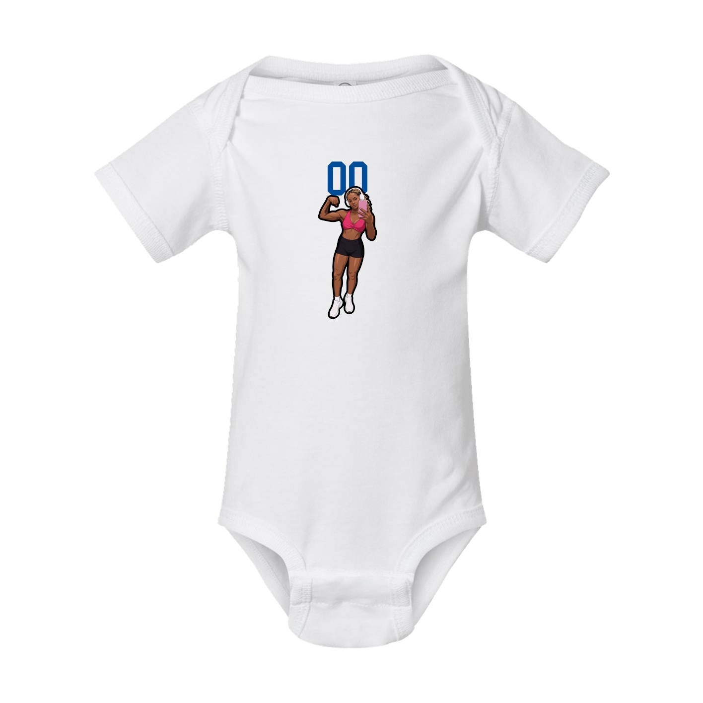 Baby Onesie — Number Top in White