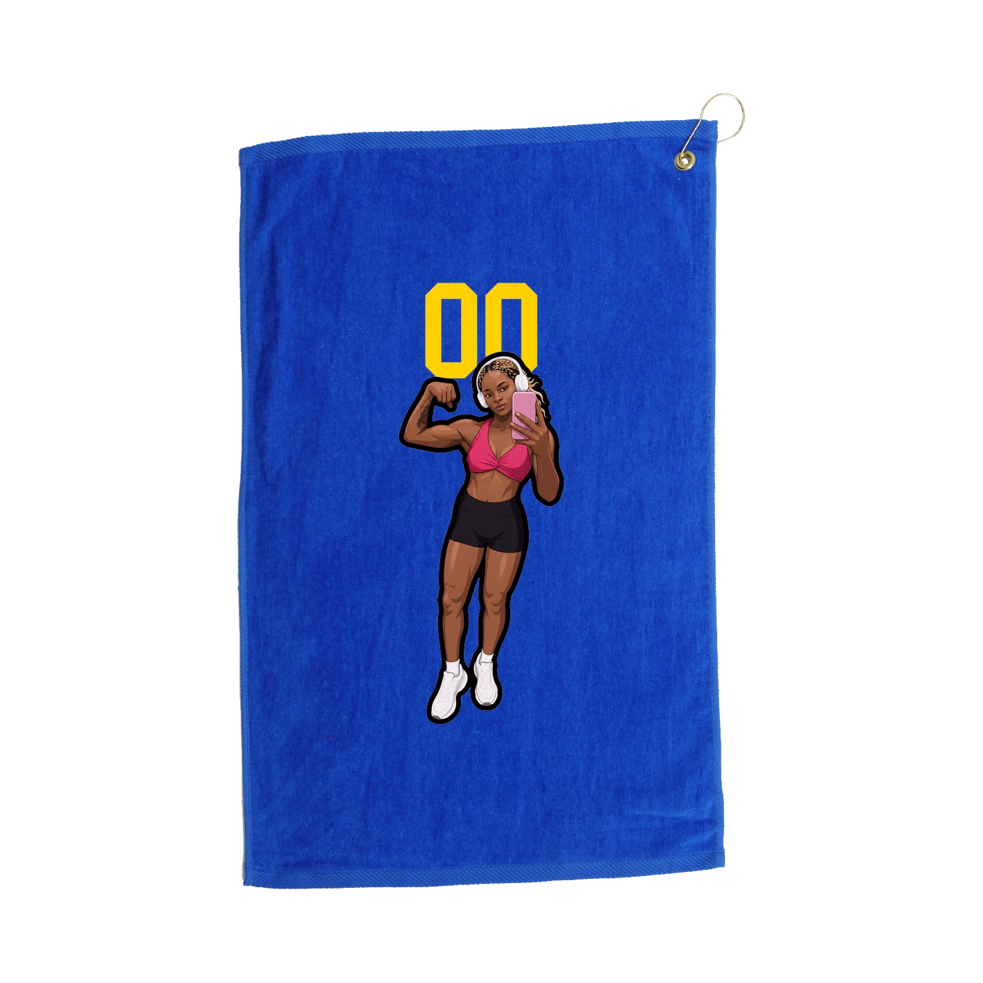 Golf Towel — Number Top in Royal