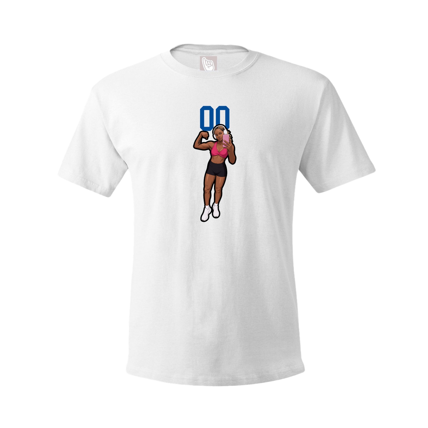 Youth Tee — Number Top in White