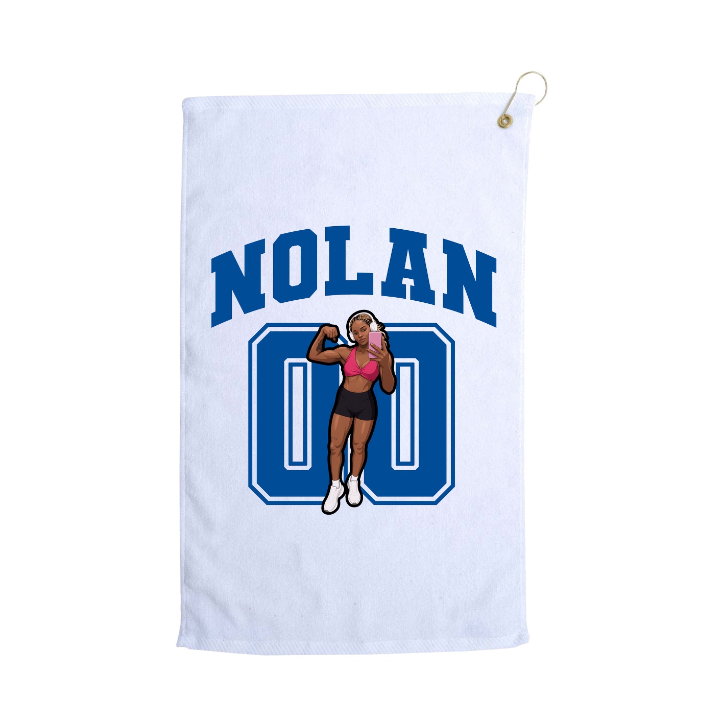 Golf Towel — Number in White