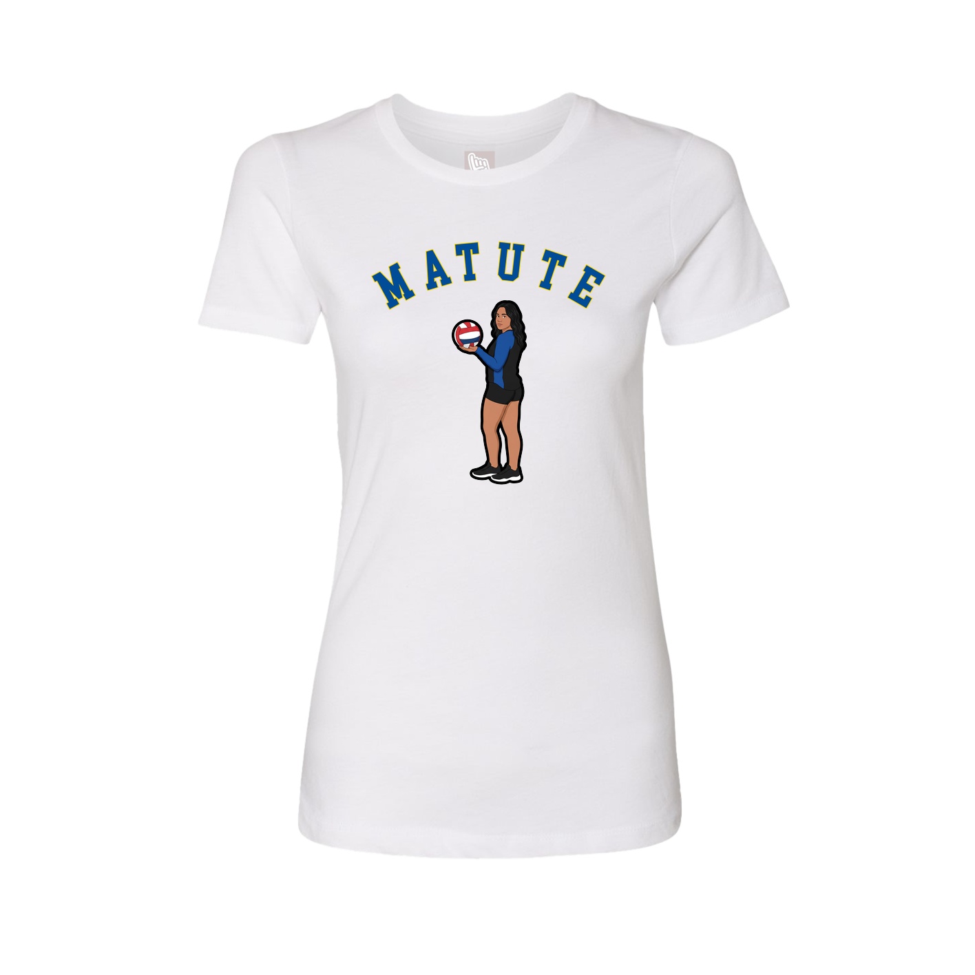 Fitted Women's Tee — Shirsey Arch in White