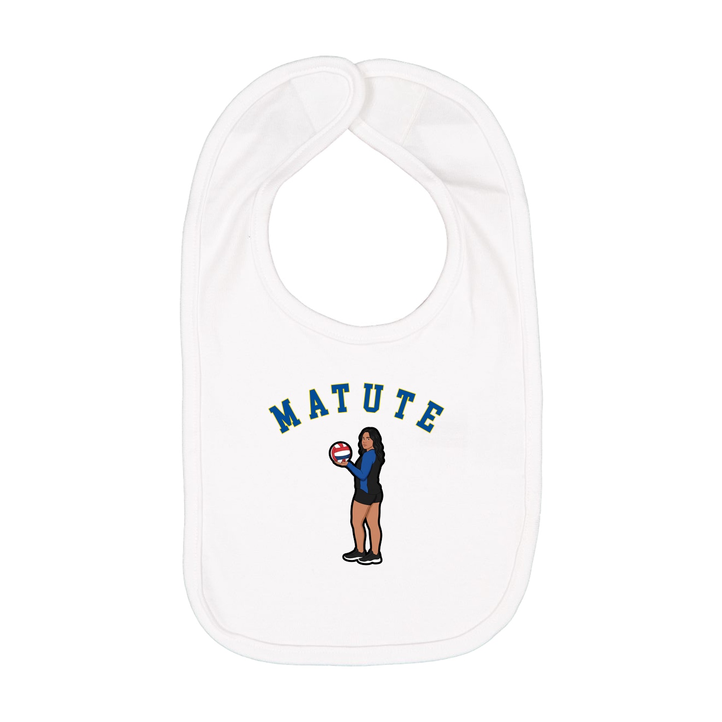 Infant Bib — Shirsey Arch in White