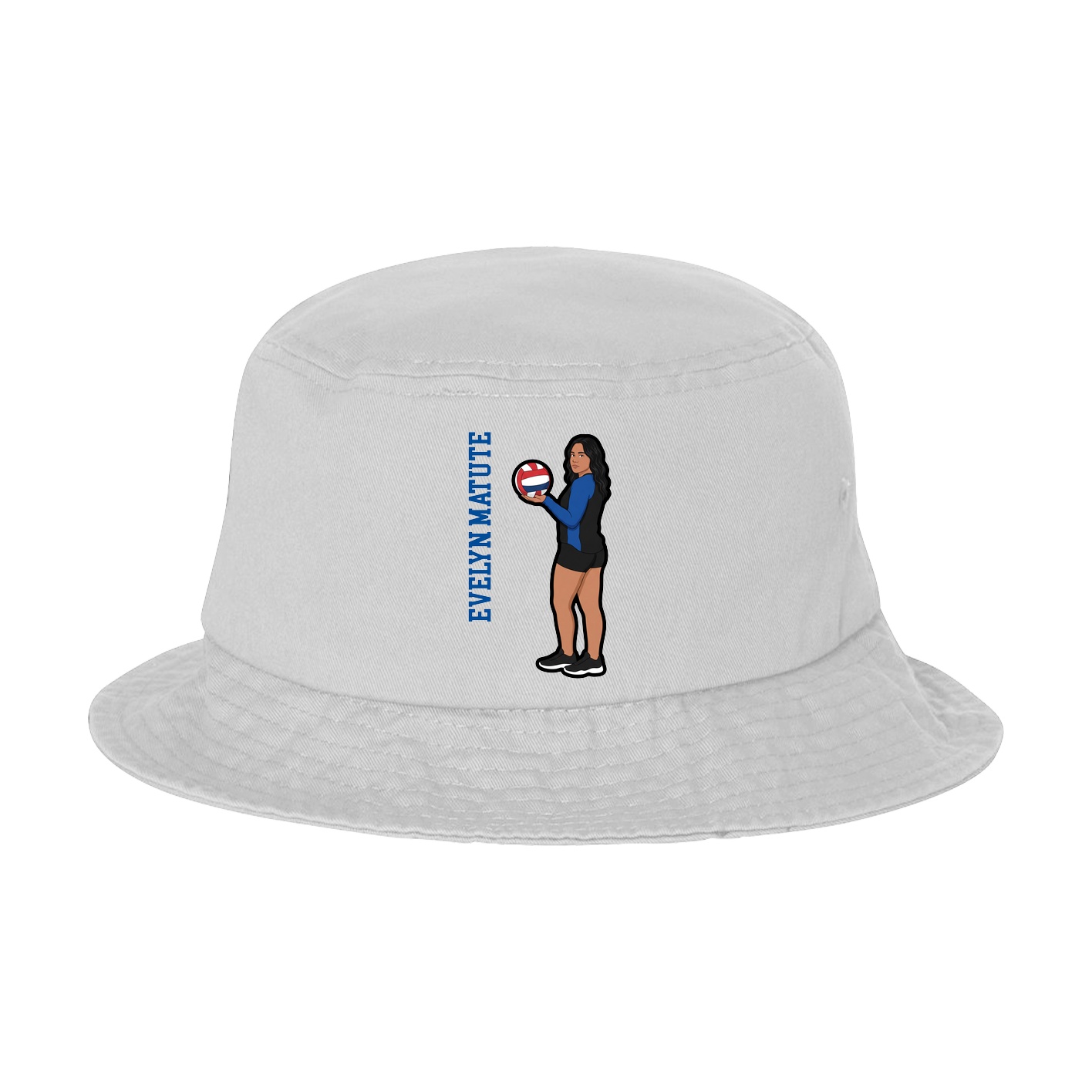 Bucket Cap — Name Vertical in White