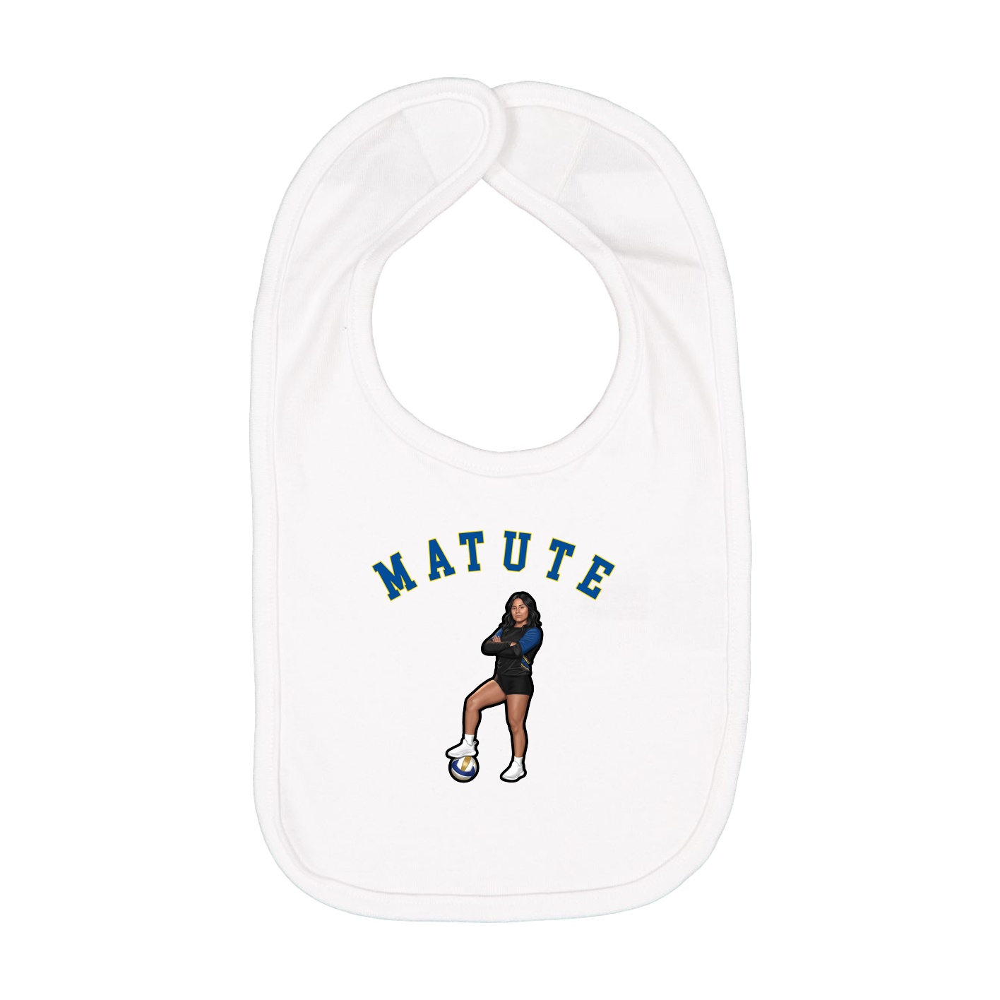 Infant Bib — Shirsey Arch in White