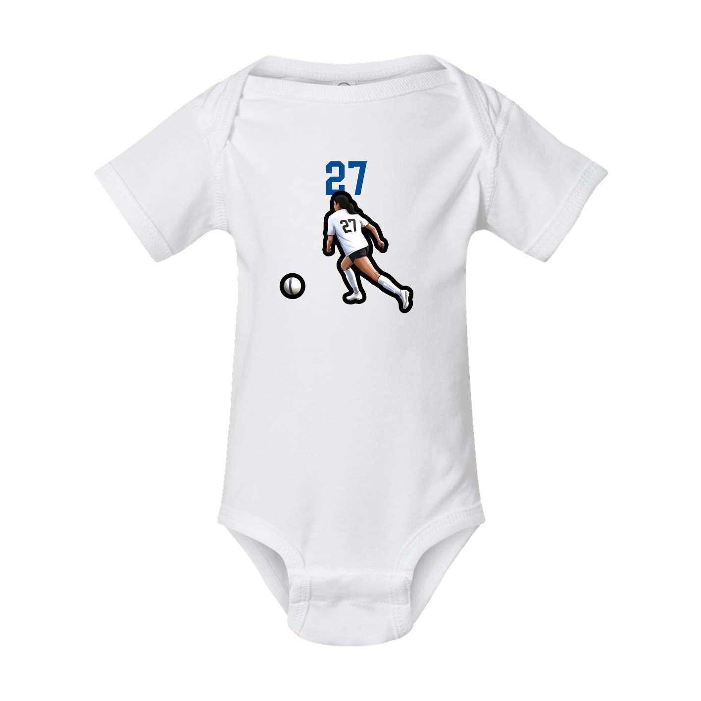 Baby Onesie — Number Top in White