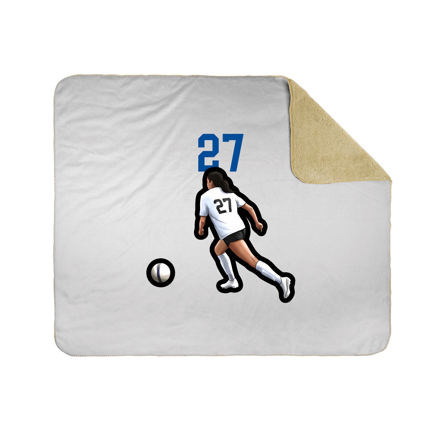 Throw Blanket — Number Top in White