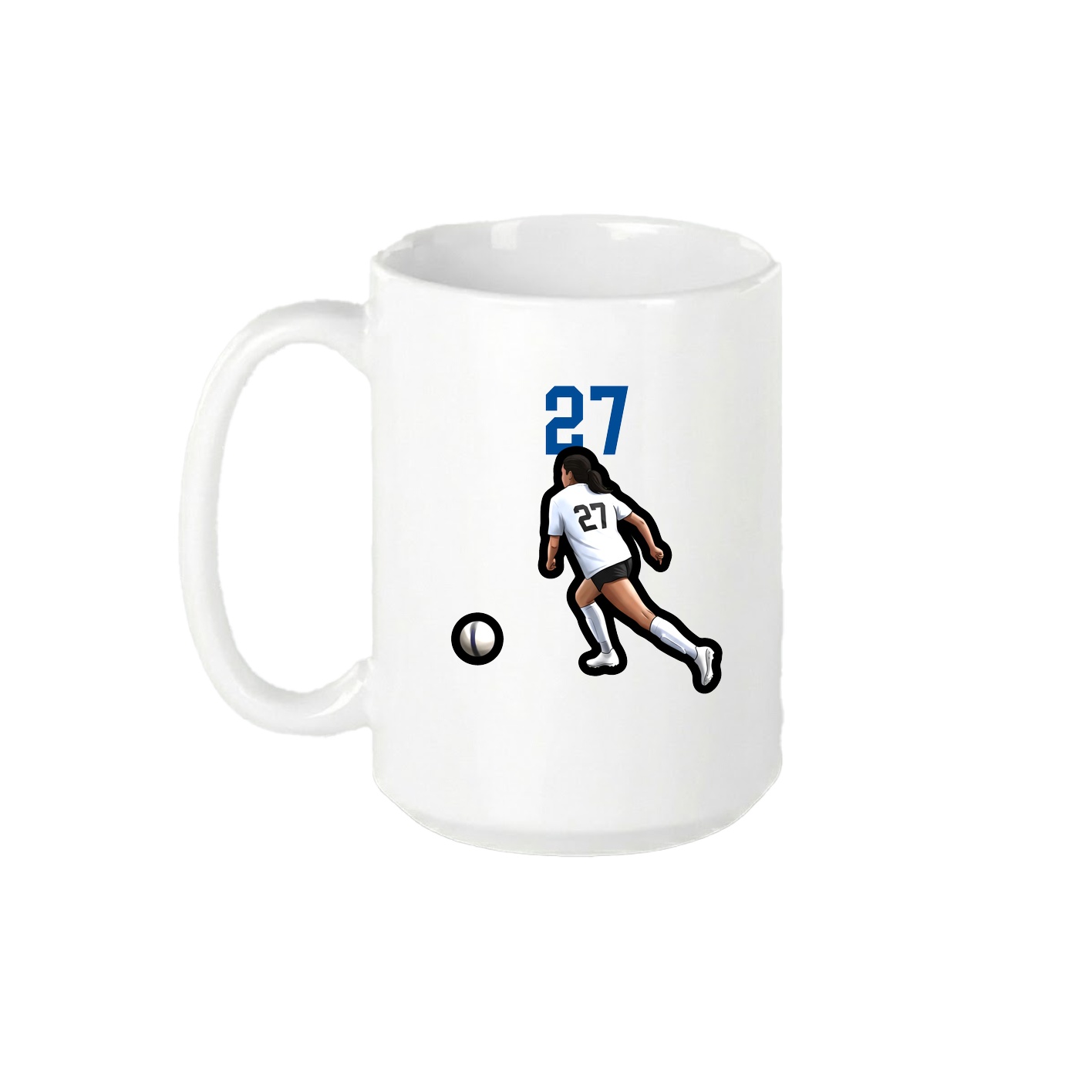 15oz Coffee Mug — Number Top in White