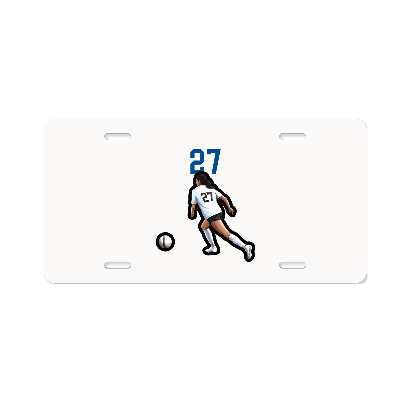 License Plate — Number Top in Classic