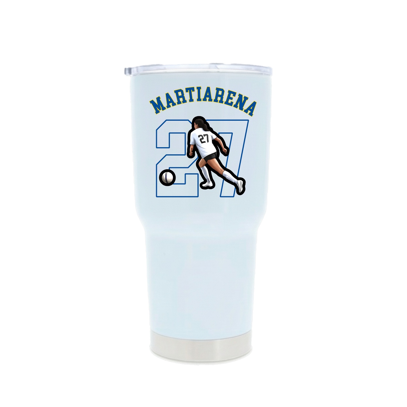 30oz Stainless Steel Tumbler — Shirsey Arch in White