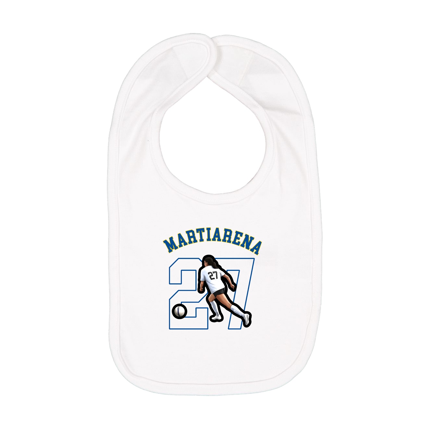 Infant Bib — Shirsey Arch in White