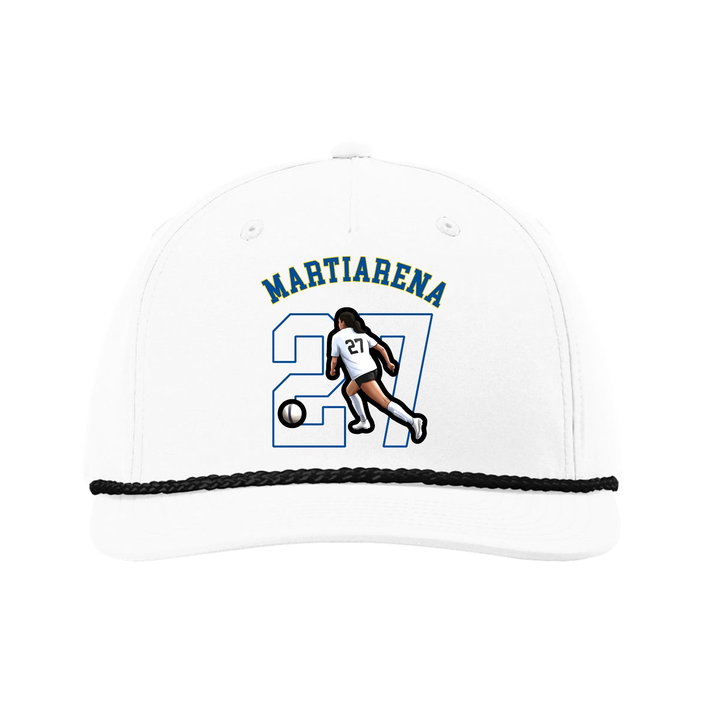 Five-Panel Classic Rope Cap — Shirsey Arch in White