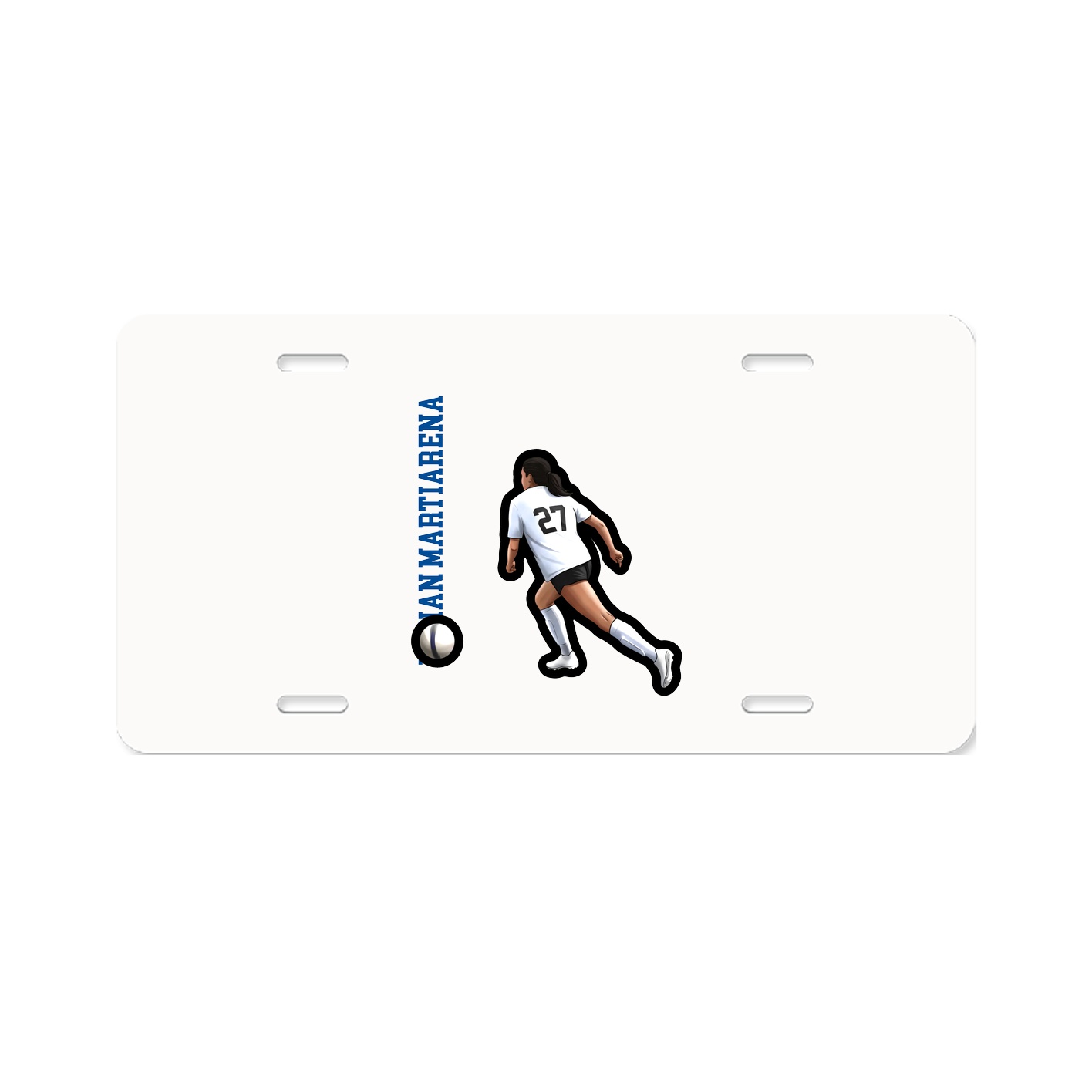 License Plate — Name Vertical in Classic