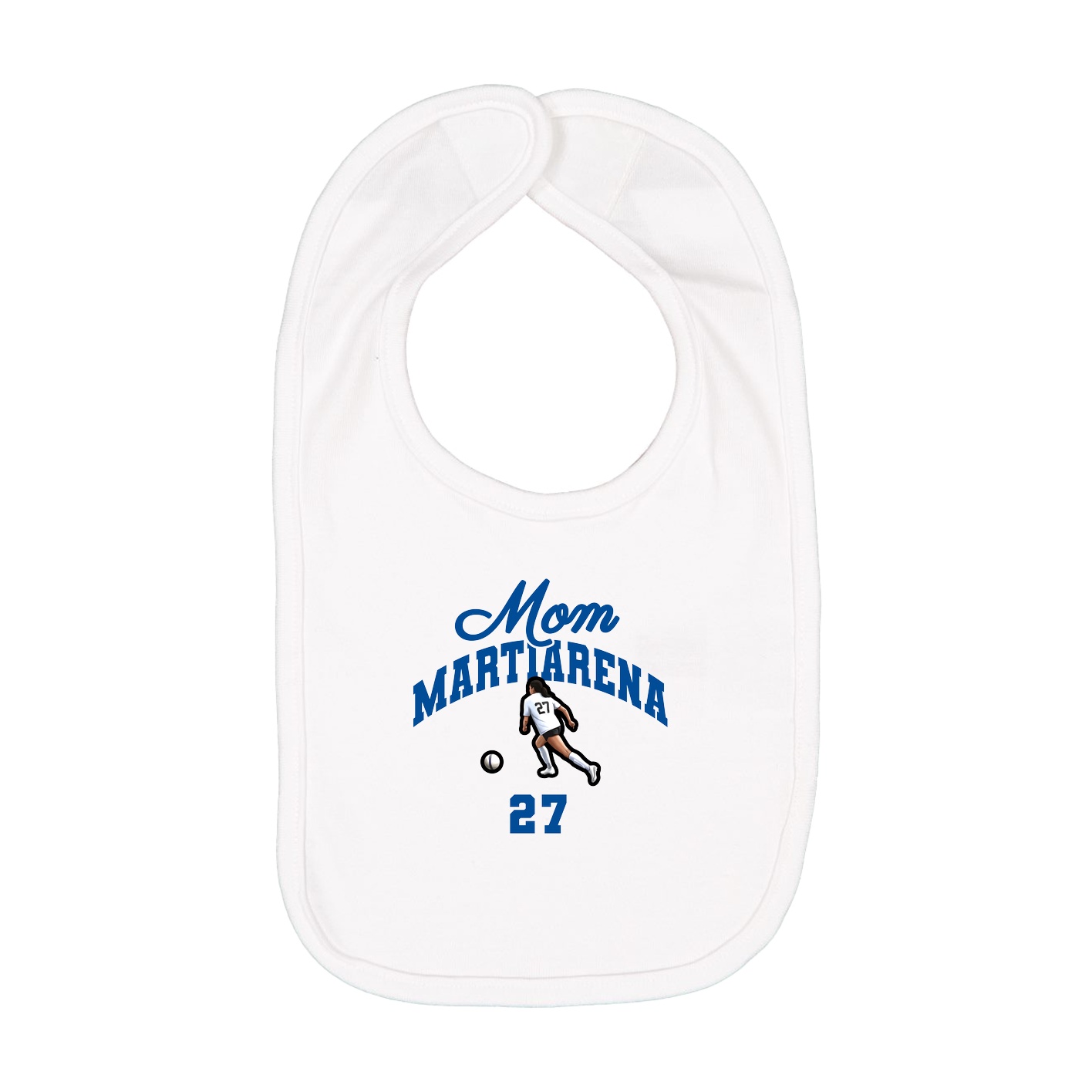 Infant Bib — Mothers Day Arch in White