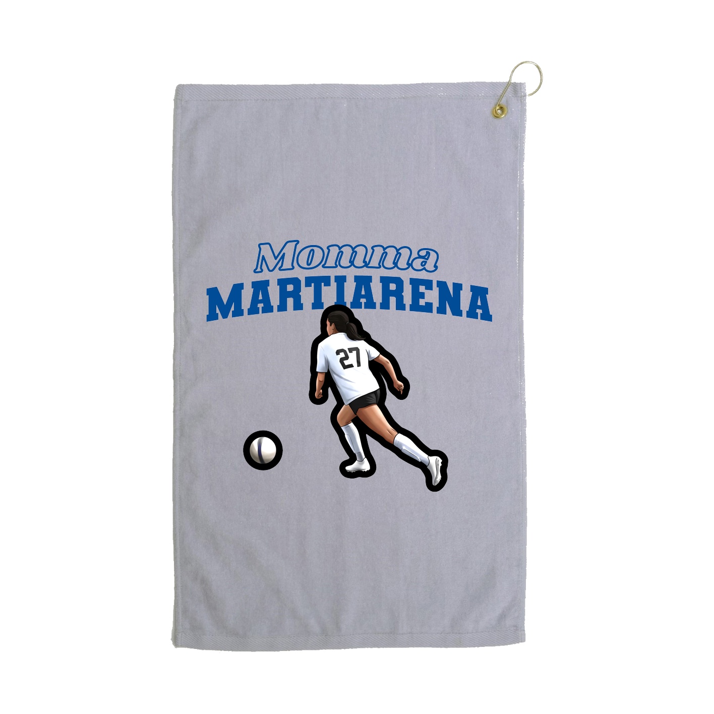 Golf Towel — Mothers Day Block in Grey